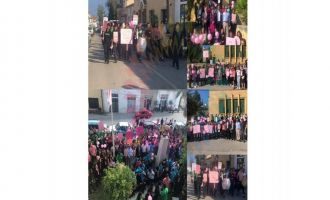 Lefke’de bölge okullarının katılımıyla bir yürüyüş düzenlendi