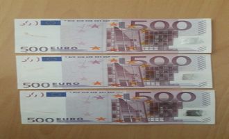 SAHTE 500 EURO'LUK BANKNOTLARA DİKKAT