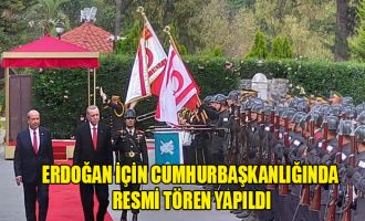 TC Cumhurbaşkanı Erdoğan için Cumhurbaşkanlığında resmi tören yapıldı