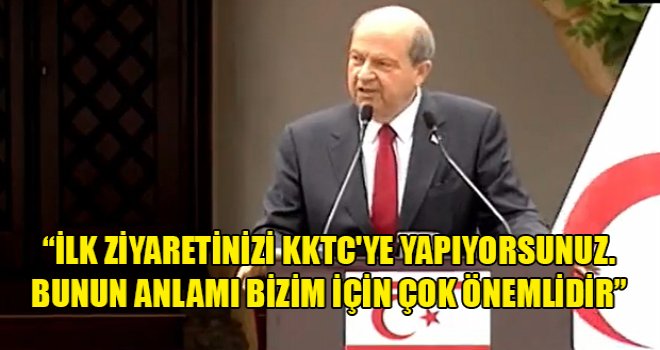 Tatar ile Erdoğan ortak basın açıklaması yapıyor