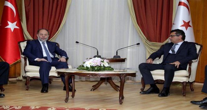 TC KIBRIS İŞLERİNDEN SORUMLU BAŞBAKAN YARDIMCISI AKDAĞ, BAŞBAKAN ERÜRMAN’I ZİYARET ETTİ.