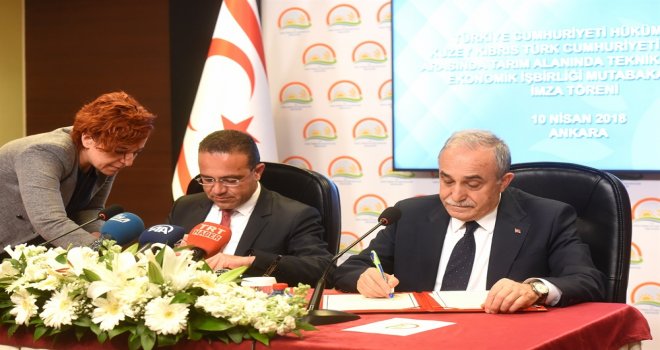 TC-KKTC HÜKÜMETLERİ ARASINDA TARIM ALANINDA MUTABAKAT ZAPTI İMZALANDI.