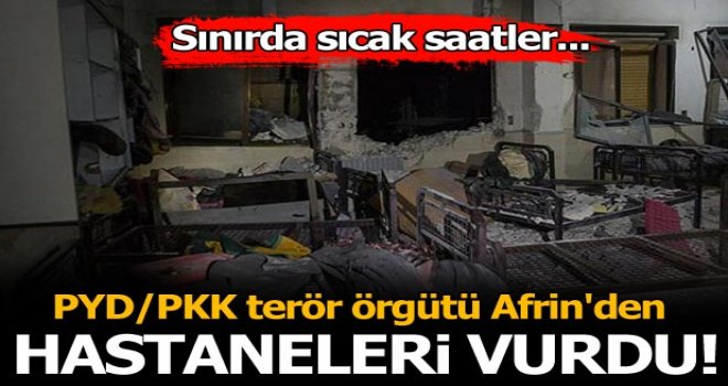 Teröristler Azez'deki hastanelere saldırdı