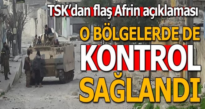 TSK'dan Afrin açıklaması