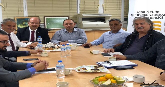 UBP GENEL BAŞKANI TATAR, KTMMOB’Yİ ZİYARET ETTİ