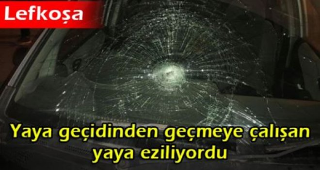 Yaya geçidinden geçmeye çalışan yaya eziliyordu