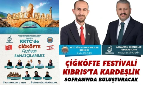 “Çiğköfte Festivali’nde Kardeşlik Sofrasında Buluşuyoruz” etkinliği 12 Ekim’de Girne’de yapılacak