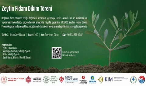 Evkaf’tan doğaya nefes olacak adım: Zeytin fidanı dikim töreni düzenleniyor